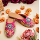 Embroidered Pink Ethnic Juttis